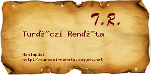 Turóczi Renáta névjegykártya