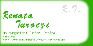 renata turoczi business card
